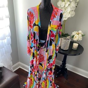 Flowered wrap dress